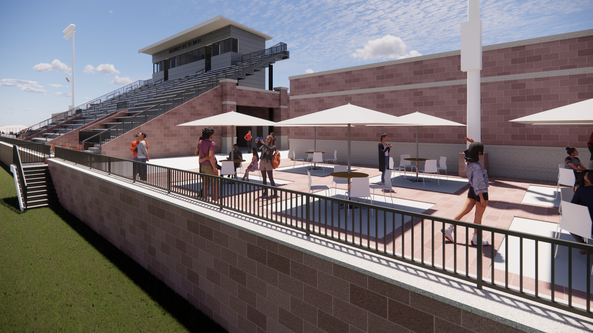 rendering of sports complex